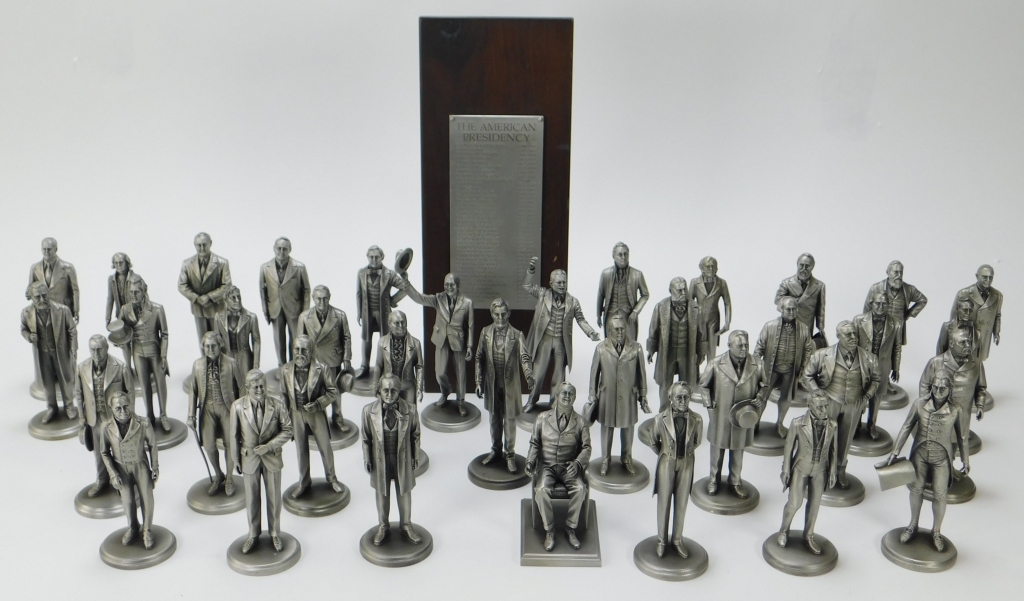 Appraisal: PC LANCE FINE PEWTER PRESIDENTIAL FIGURES United States th CenturyIncludes