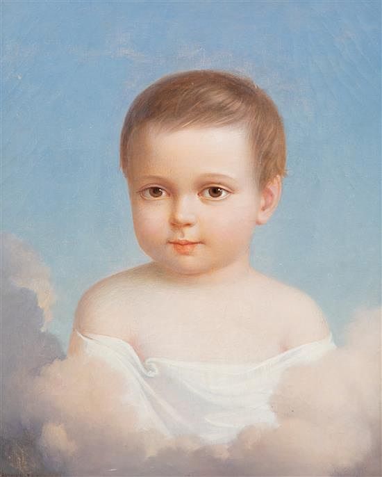 Appraisal: Savinien Petit French - Portrait of a Child Savinien Petit