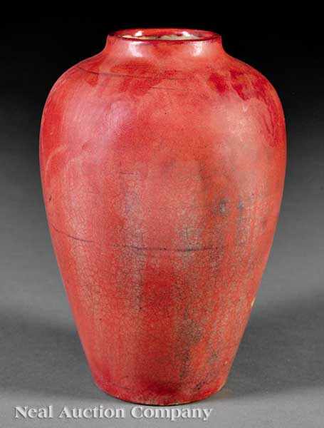 Appraisal: A Newcomb College Art Pottery Experimental Vase c - oxblood