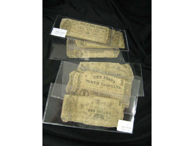 Appraisal: Lot of N C Civil War Paper Money pieces seldom