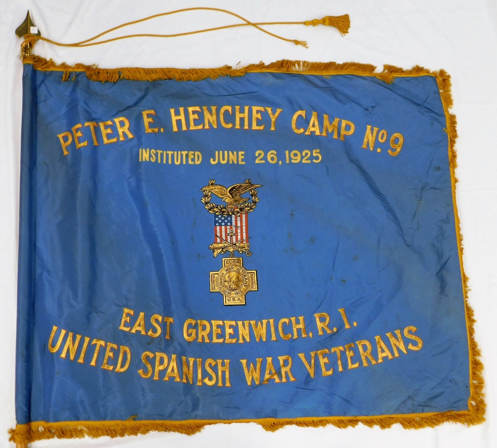 Appraisal: RHODE ISLAND VETERAN'S SPANISH AMERICAN WAR FLAG United States Circa