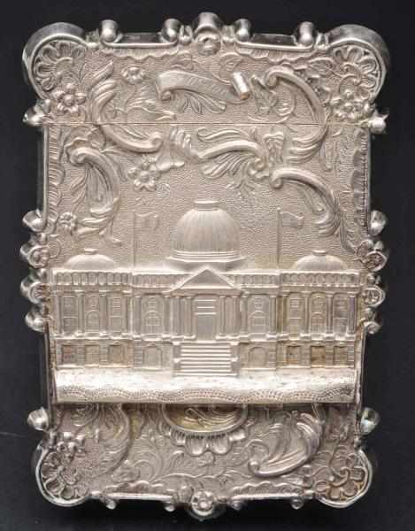 Appraisal: Victorian Calling Card Case Sterling silver Embossed on both sides