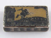 Appraisal: A Russian parcel gilt niello silver snuff box the lid