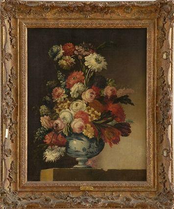 Appraisal: MANNER OF GASPARO LOPEZ STILL LIFE WITH FLOWERS IN A