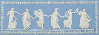 Appraisal: Pair of Wedgwood Light Blue Jasper Dip Plaques England late