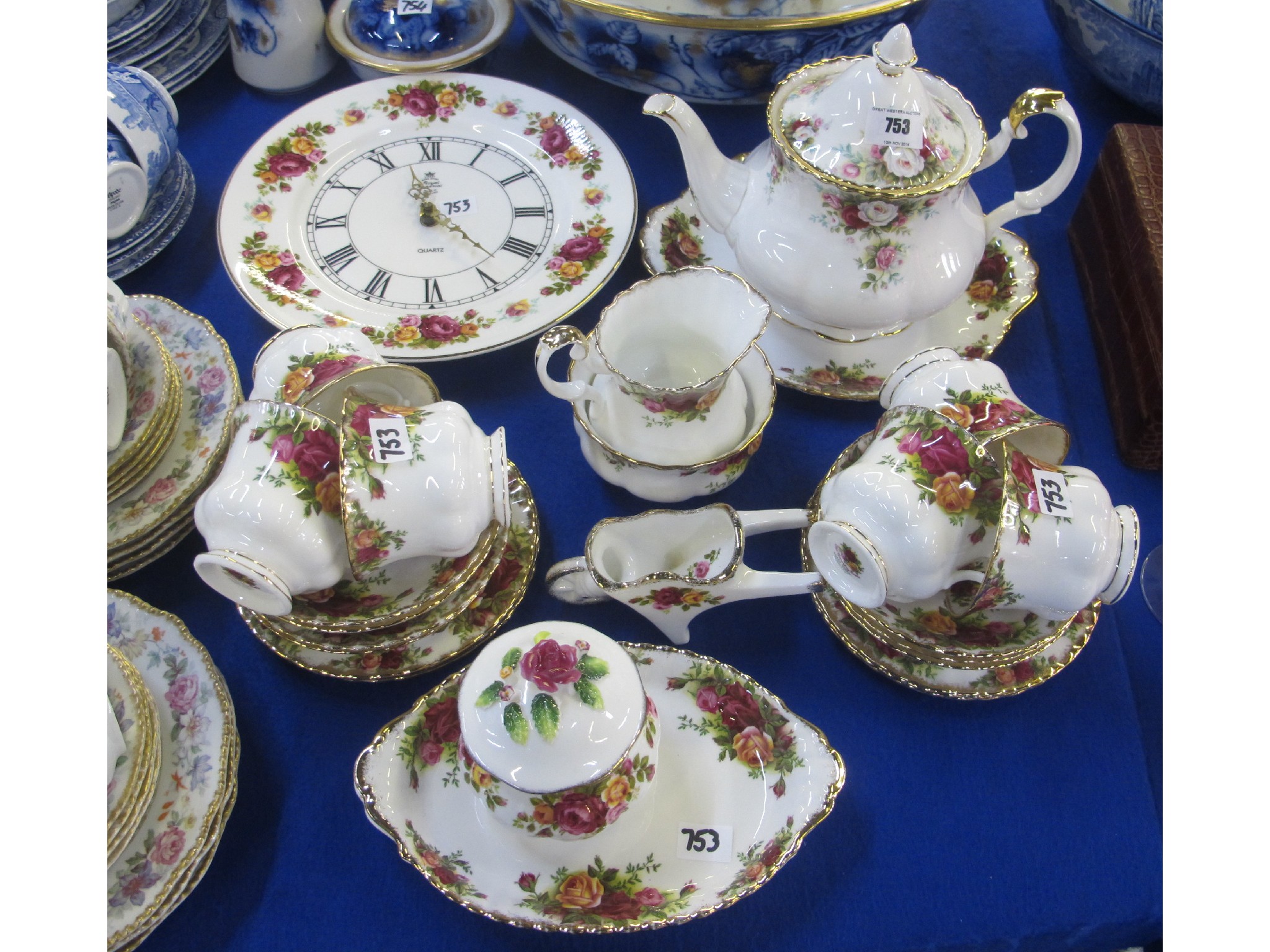 Appraisal: Royal Albert Old Country Roses six setting teaset Celebration teapot