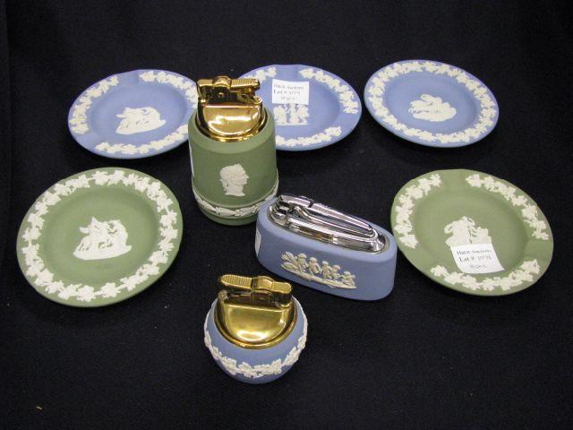 Appraisal: pcs Wedgwood Jasperware three lighters and five ashtrays