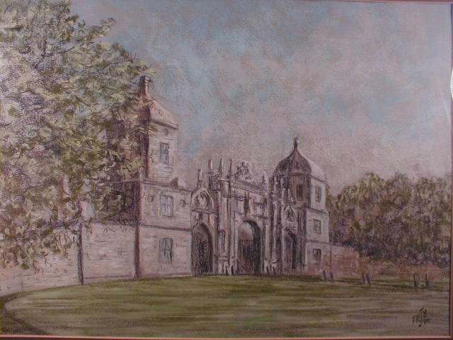 Appraisal: F R J Hatley Bottle Lodge at Burleigh House pastel