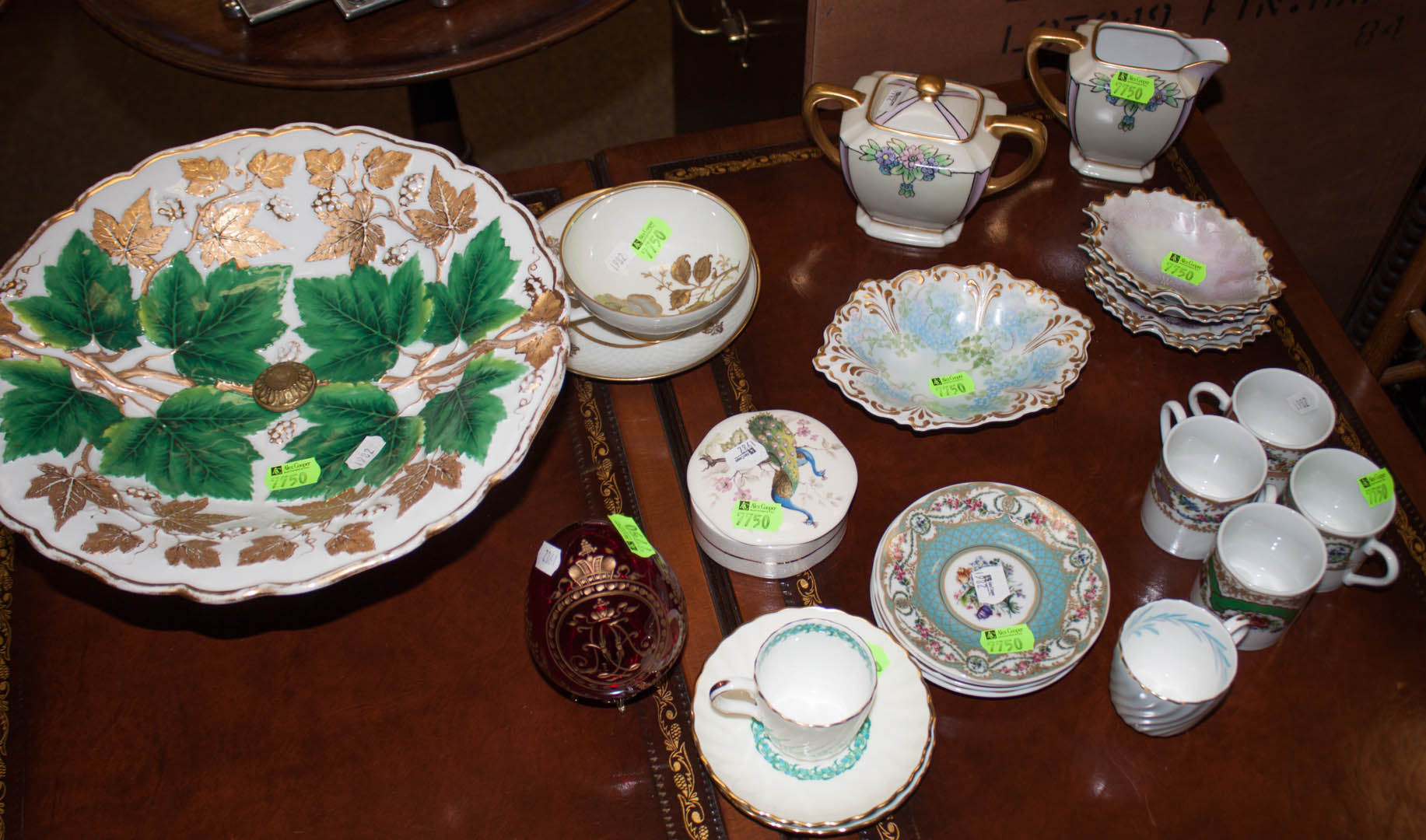 Appraisal: Assortment of glass and china including Crown Devon Bavarian Minton