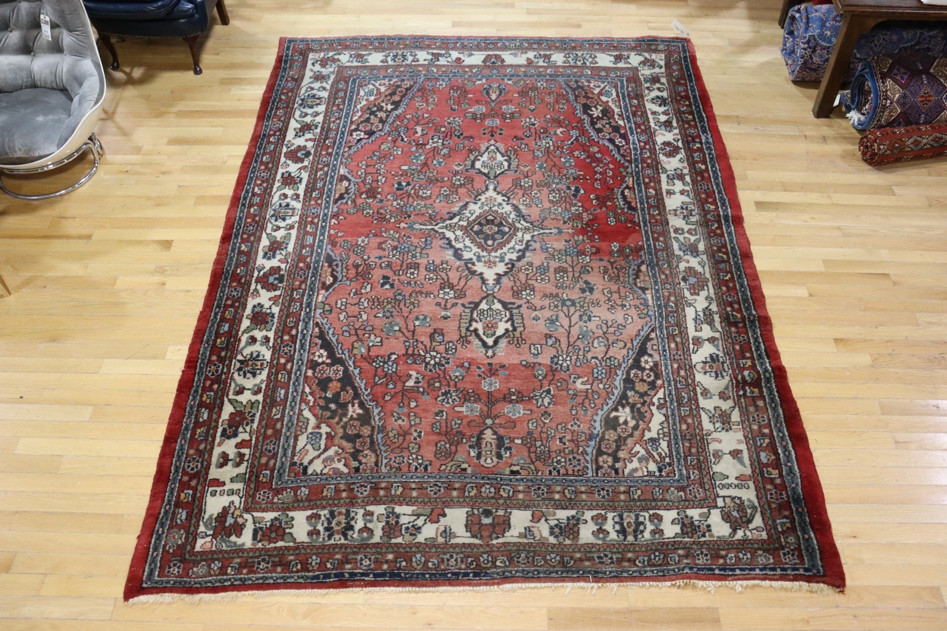 Appraisal: ANTIQUE AND FINELY HAND WOVEN CARPET From a Brooklyn NY