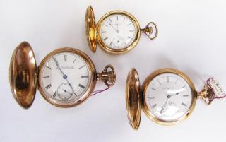 Appraisal: Description Three Elgin National Watch Co Hunter Case Pocket Watches