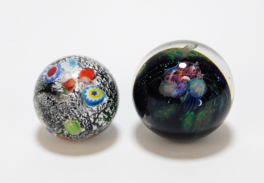 Appraisal: PC SIMPSON ZIMMERMAN ART GLASS PAPERWEIGHTS United States th CenturyIncludes