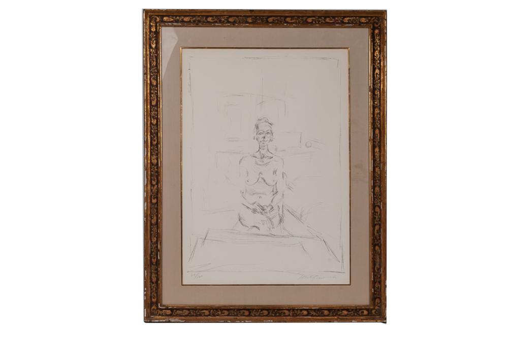 Appraisal: ALBERTO GIACOMETTI NU ASSIS circa Lust lithograph signed and numbered