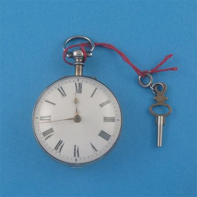 Appraisal: A George III silver openfaced pocket watch white enamel dial