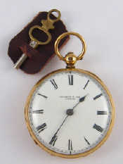 Appraisal: An carat gold cased pocket watch hallmarked Chester fusee movement