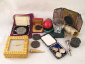 Appraisal: A mixed lot including a white metal oval miniature frame