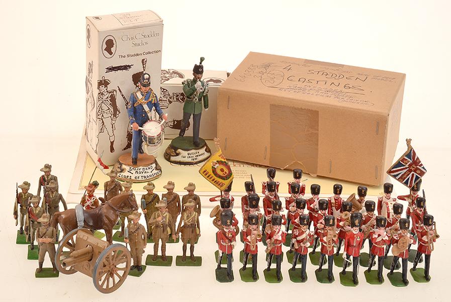 Appraisal: A COLLECTION OF ENGLISH HAND PAINTED FIGURES INCLUDING SERGEANTS PRIVATES