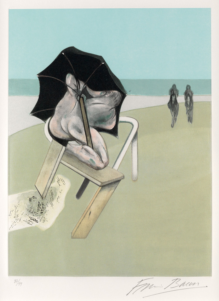 Appraisal: FRANCIS BACON Triptych Color aquatint and etching on Guarro paper