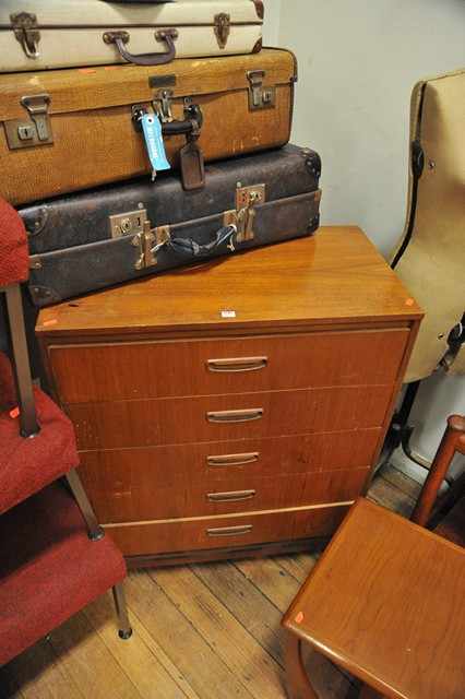 Appraisal: A 'S TEAK CHEST OF DRAWERS