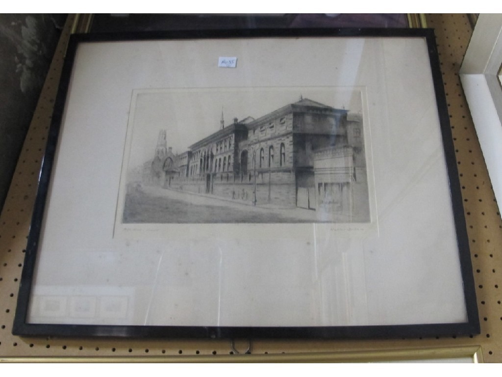 Appraisal: WALTER TOWERS Etching 'High School Glasgow' signed and entitled in