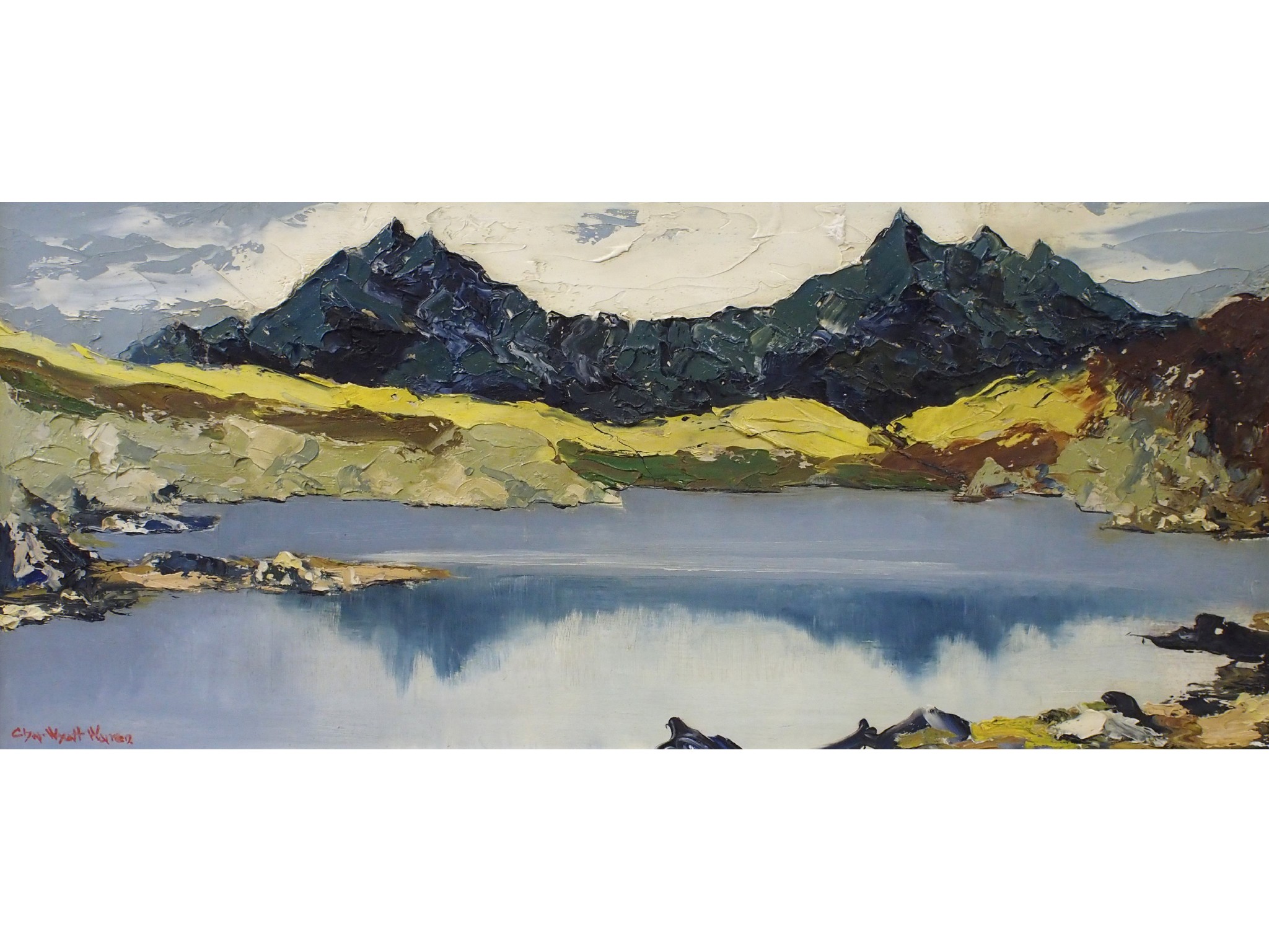 Appraisal: CHARLES WYATT WARREN Welsh - SNOWDON FROM LLYN MYMBYROil on