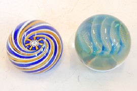 Appraisal: TWO ART GLASS PAPER WEIGHTS