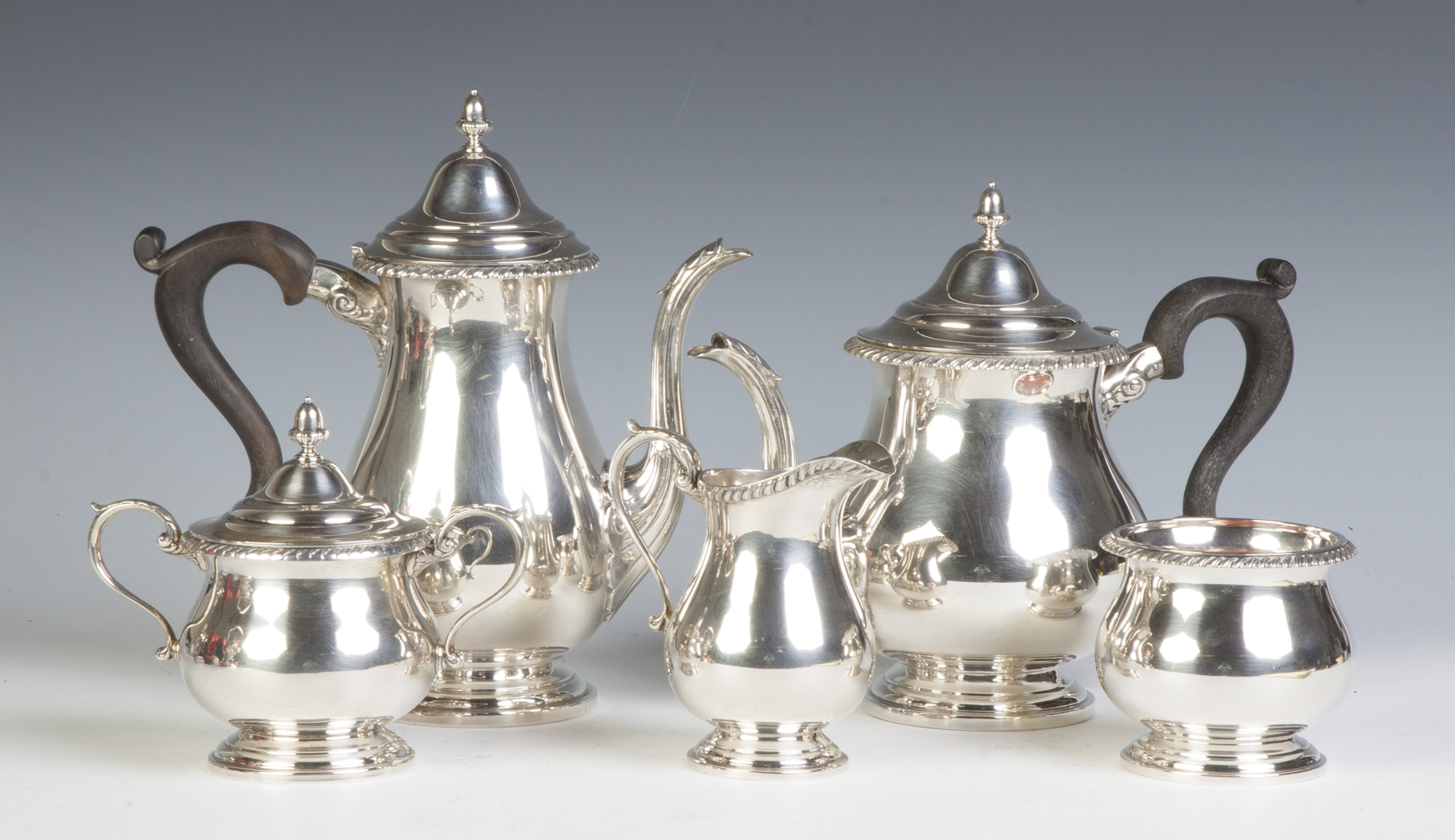 Appraisal: Graff Washbourne Dunn Sterling Silver -Piece Tea Coffee Set NY