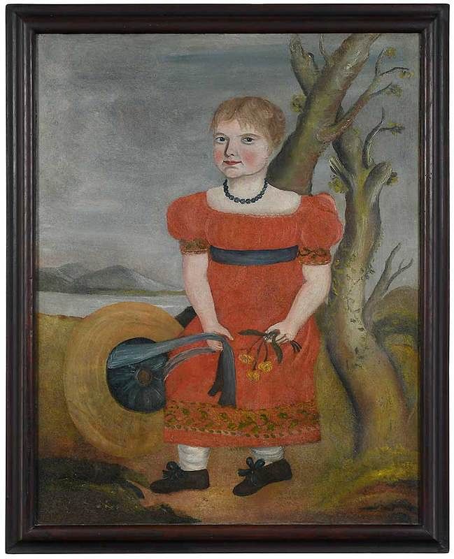 Appraisal: British School early th century Girl in Red Dress unsigned