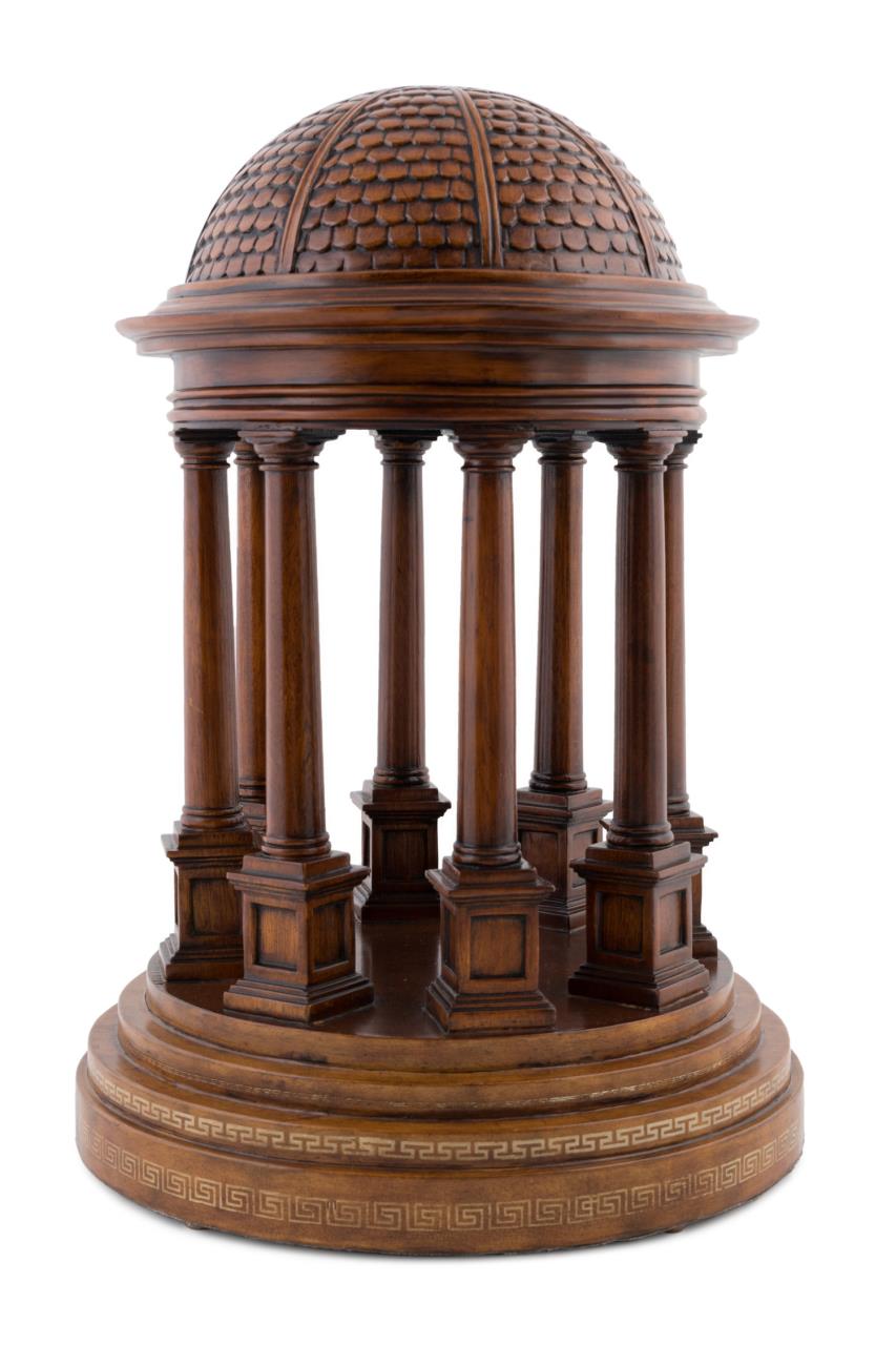 Appraisal: MAITLAND SMITH NEOCLASSICAL ARCHITECTURAL LAMP Maitland Smith Neoclassical style mahogany