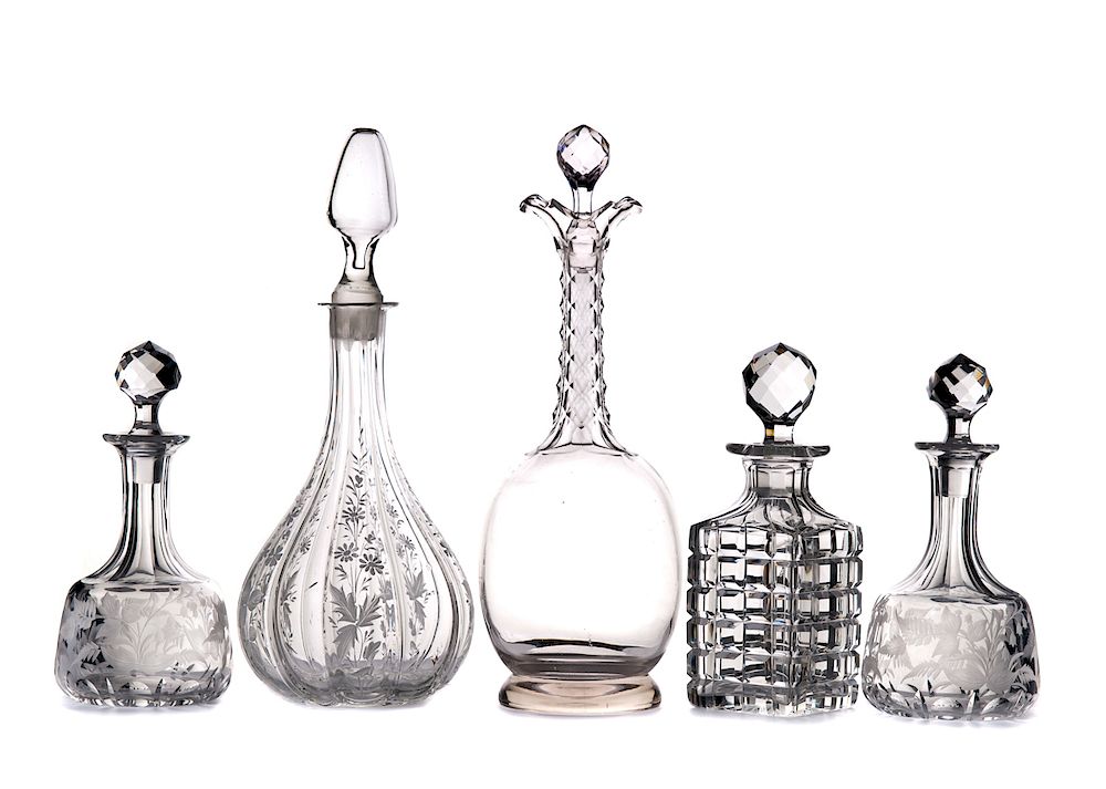 Appraisal: Antique Liquor Decanters Good condition with normal wear Please Email