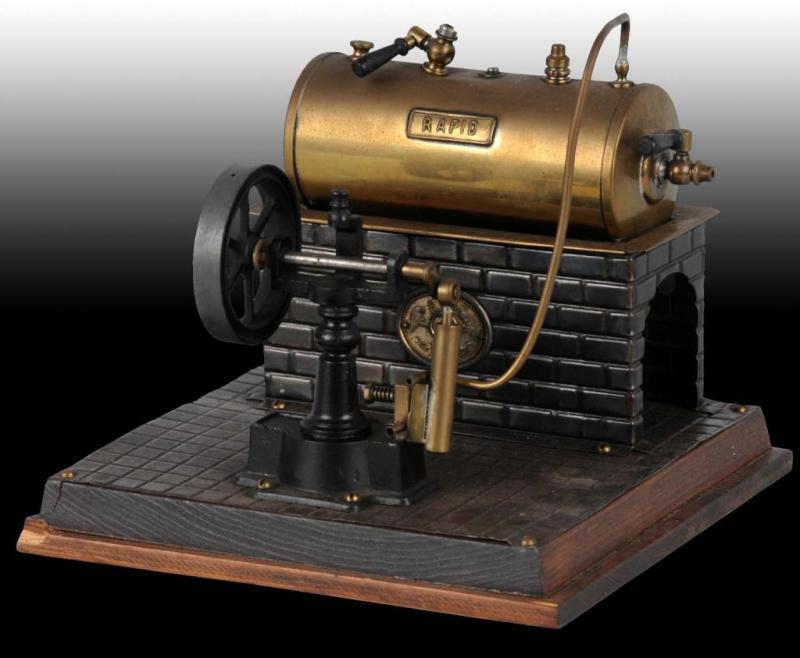 Appraisal: Ernst Plank Rapid Bock Engine Description Circa RAPID embossed on