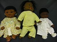 Appraisal: DIANNE DENGEL HANDMADE FOLKART DOLLS Three handmade dolls by Dianne