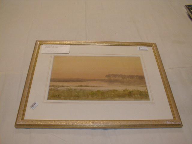 Appraisal: Francis Arthur Fraser Sunset lake land landscape signed with initials