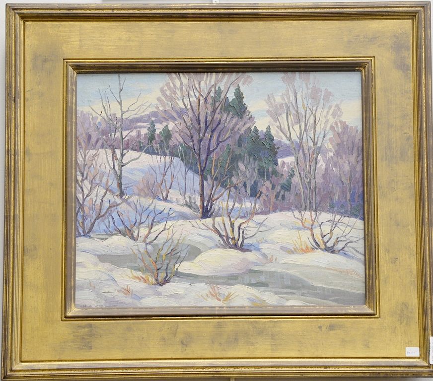 Appraisal: Herbert A Steinke - winter landscape signed lower left H