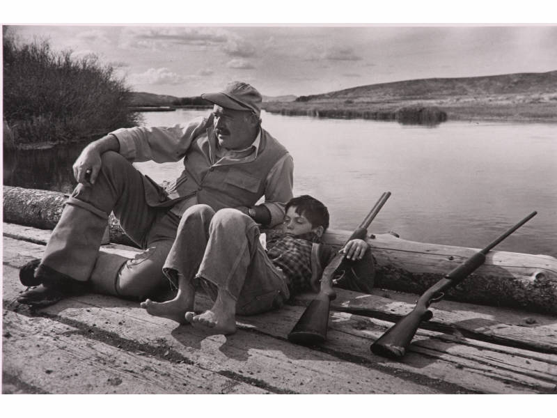 Appraisal: Robert Capa Ernest Hemingway Photograph Sun Valley Idaho October depicts