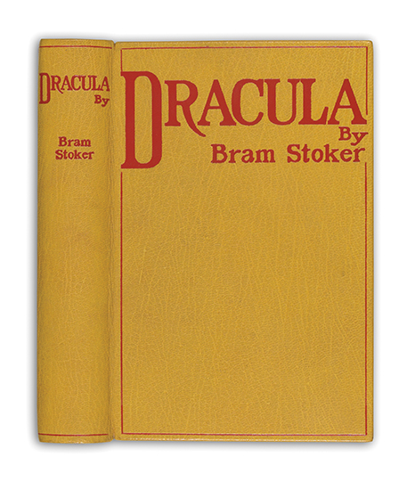 Appraisal: STOKER BRAM Dracula vo rebound in yellow and red leather