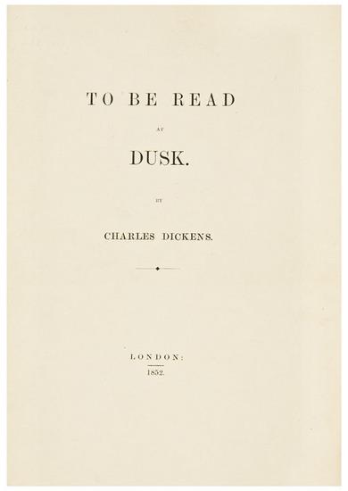 Appraisal: LITERARY HOAXES -- WISE Thomas James -- Charles DICKENS To