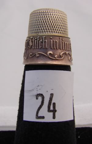 Appraisal: Restrike A stitch in time sterling thimble