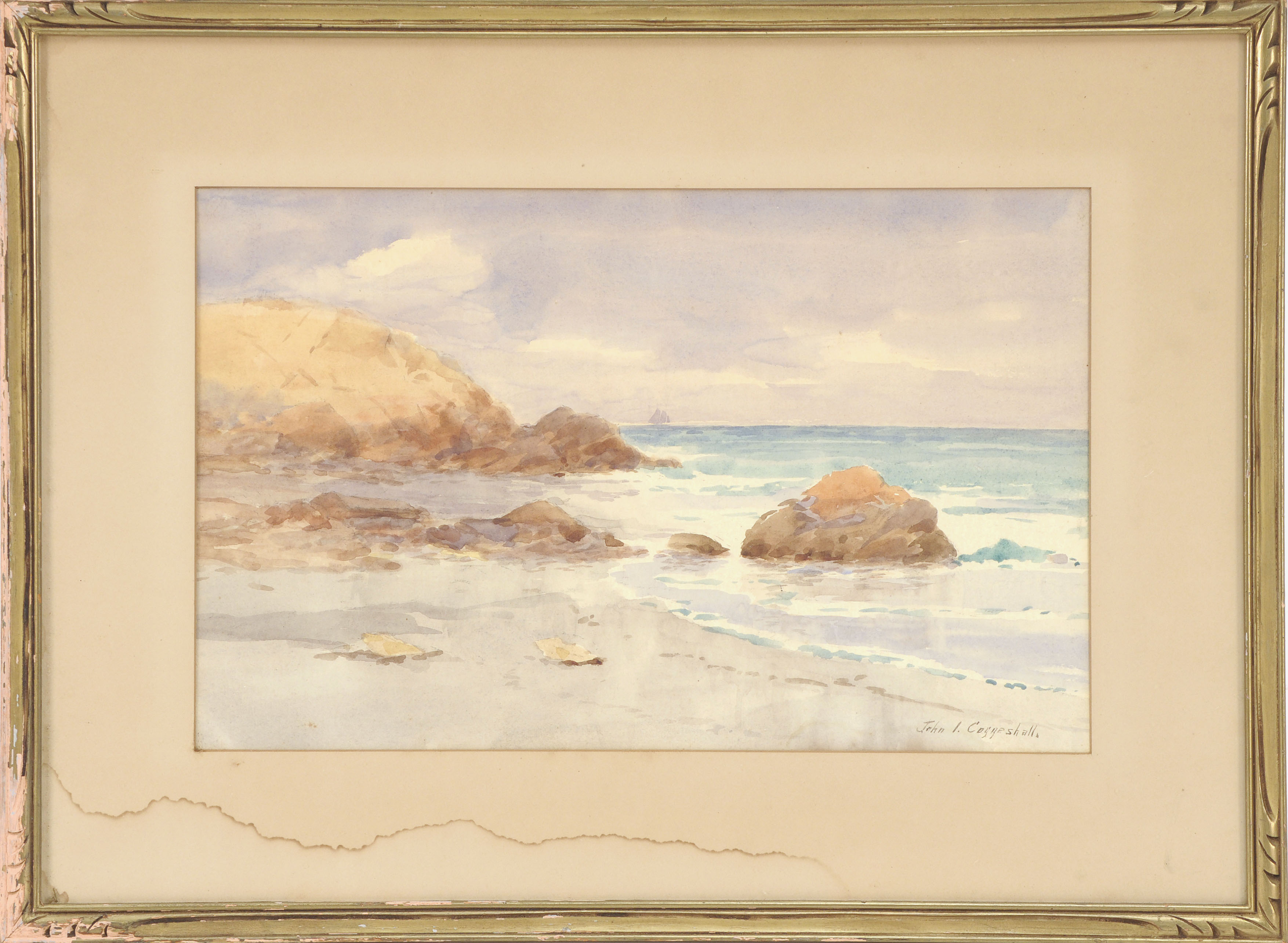 Appraisal: JOHN INGERSOLL COGGESHALLMassachusetts - Rocky coast Signed lower right John