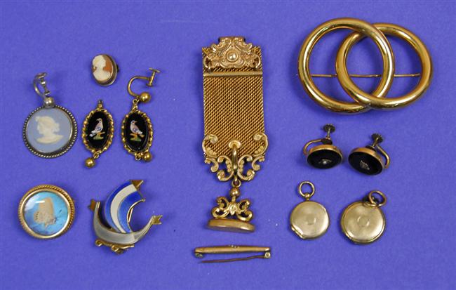 Appraisal: GROUP OF MISCELLANEOUS GOLD GOLD FILLED AND OTHER JEWELRY including