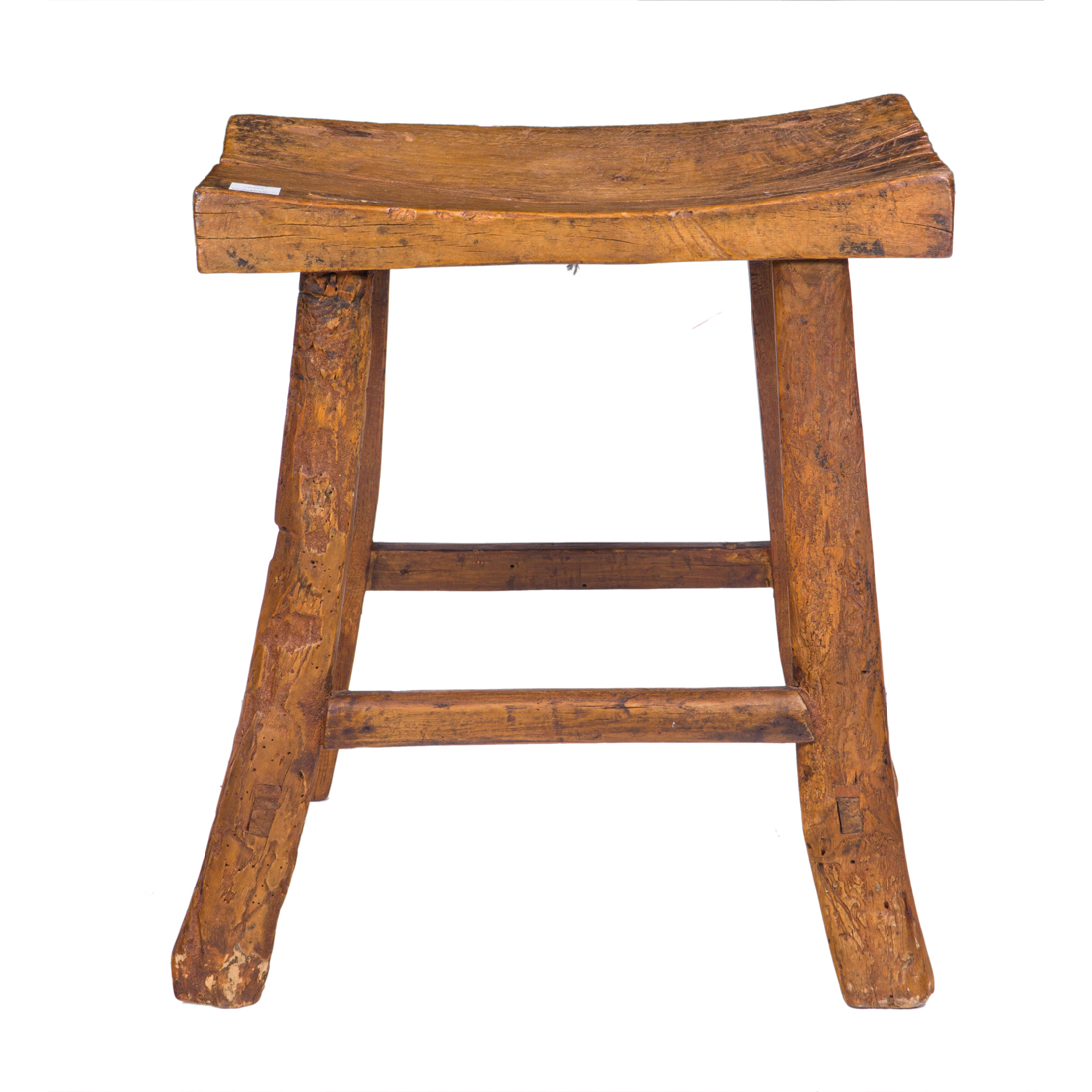 Appraisal: A JAPANSE STOOL A Japanse stool having a rectangular seat