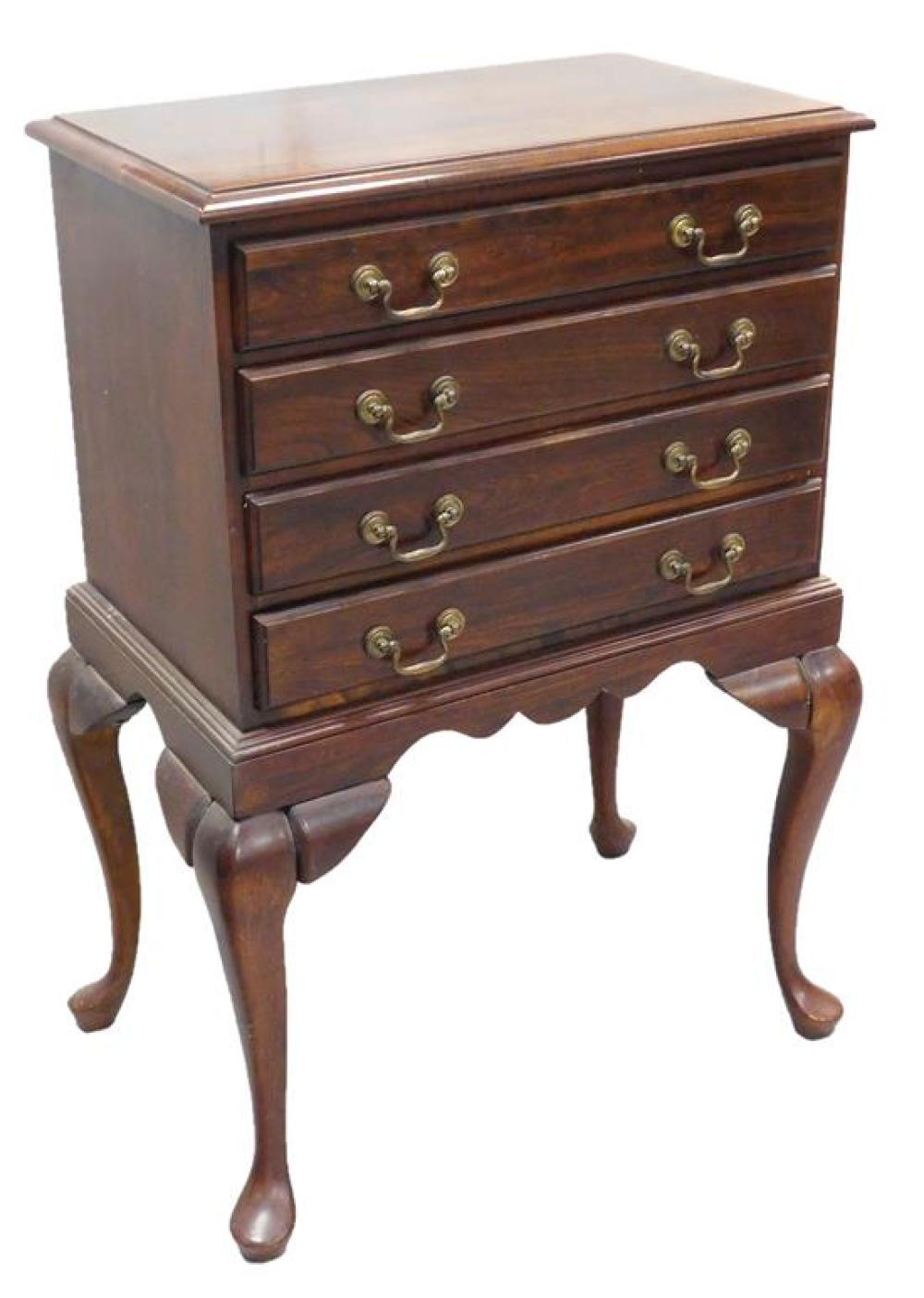 Appraisal: Chippendale style silver storage chest mahogany flat top with molded