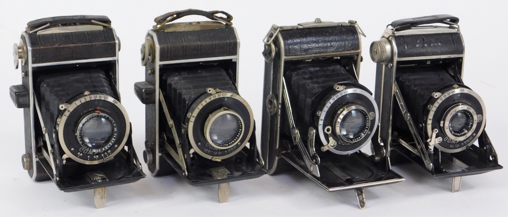 Appraisal: LOT OF GERMAN FOLDING CAMERAS Lot of German folding cameras