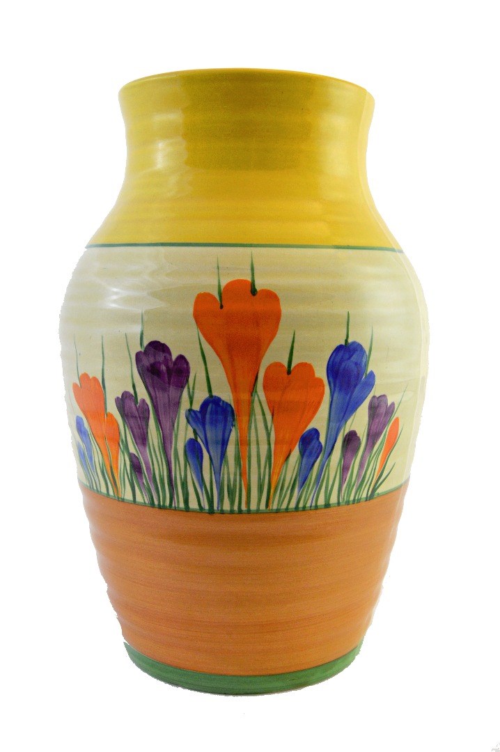 Appraisal: A Clarice Cliff Bizzare 'Isis' shape vase circa decorated in