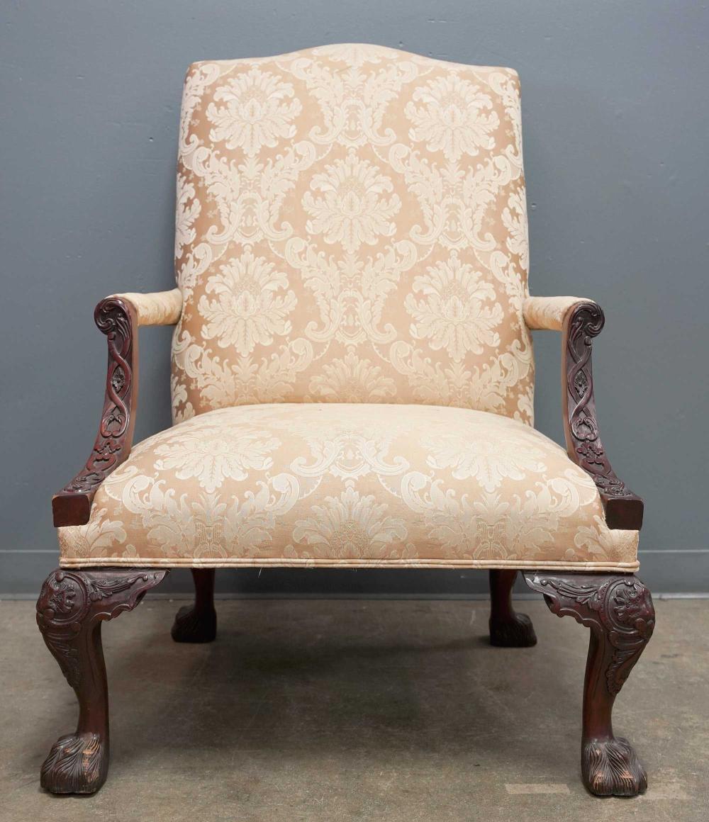 Appraisal: BEACON HILL CHIPPENDALE STYLE MAHOGANY ARMCHAIRCondition with wear to paw