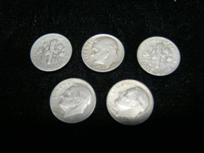 Appraisal: U S silver dimesEstimate -