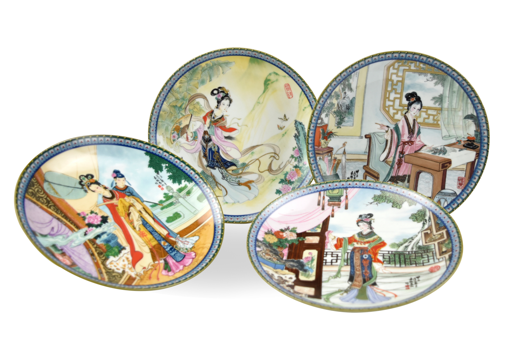 Appraisal: Chinese dated s famille rose dish decorated with a lavishly