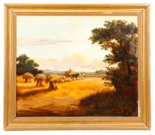 Appraisal: American School The Great American Harvest Oil American School th