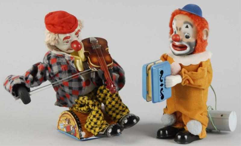 Appraisal: Lot of Clown Battery-Operated Toys Description Japanese Working Includes Clown