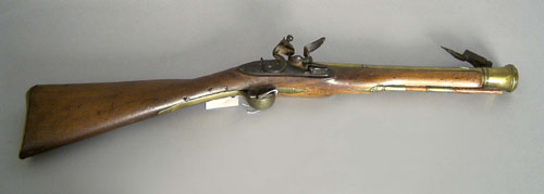 Appraisal: English flintlock blunderbuss engraved Minories London